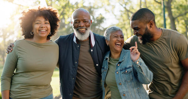 black senior friends